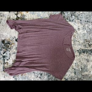 Stripped oversized top